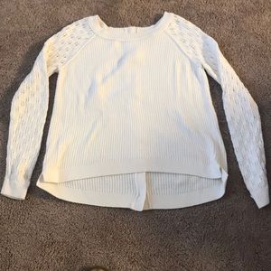 Loft white button up the back sweater! Size M!